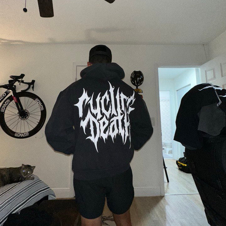 Cycling Death Oversized Logo Hoodie S/M