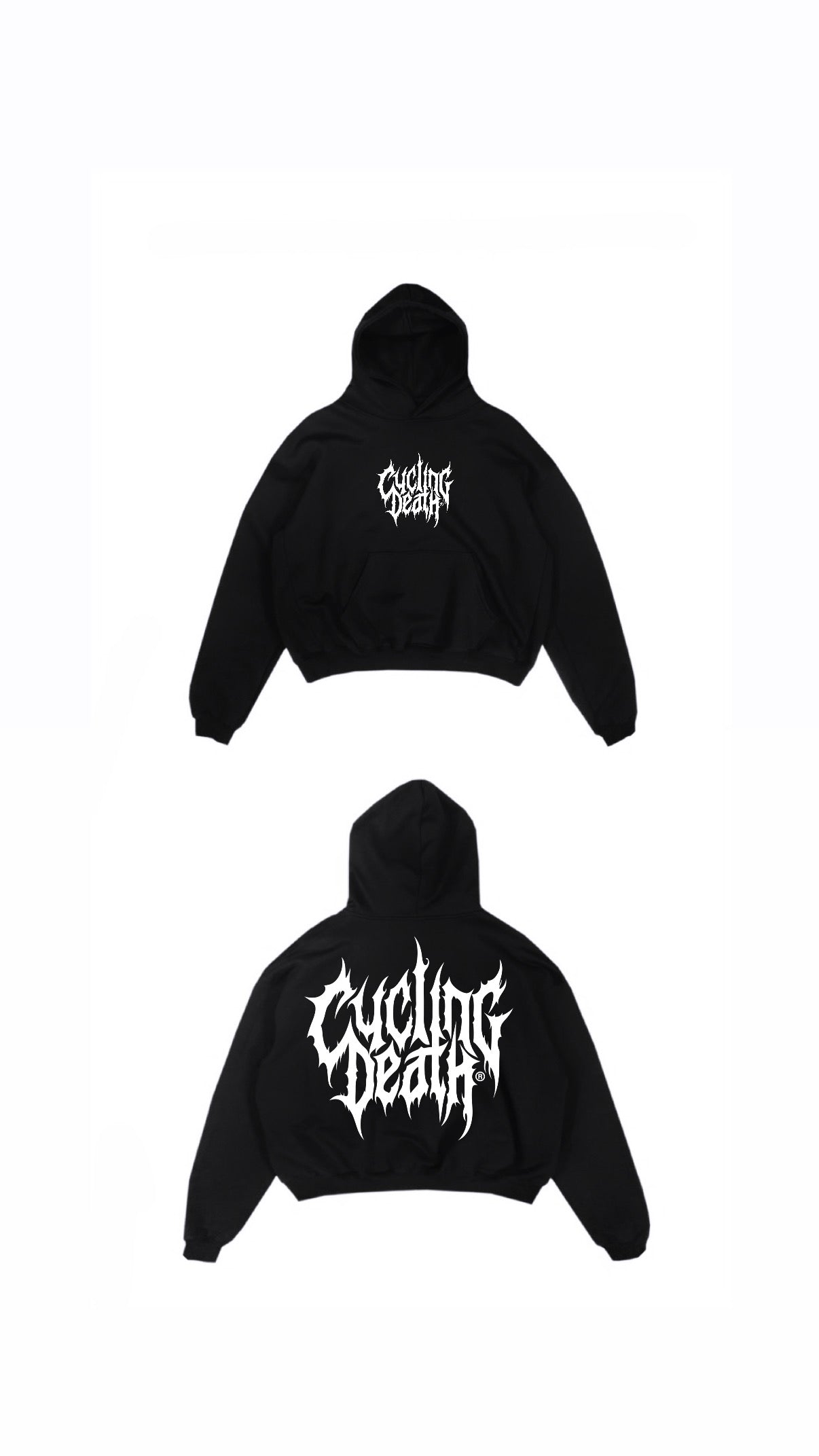 Cycling Death Oversized Logo Hoodie S/M