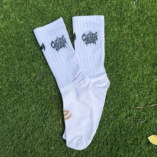 Cycling Death White Aero Socks