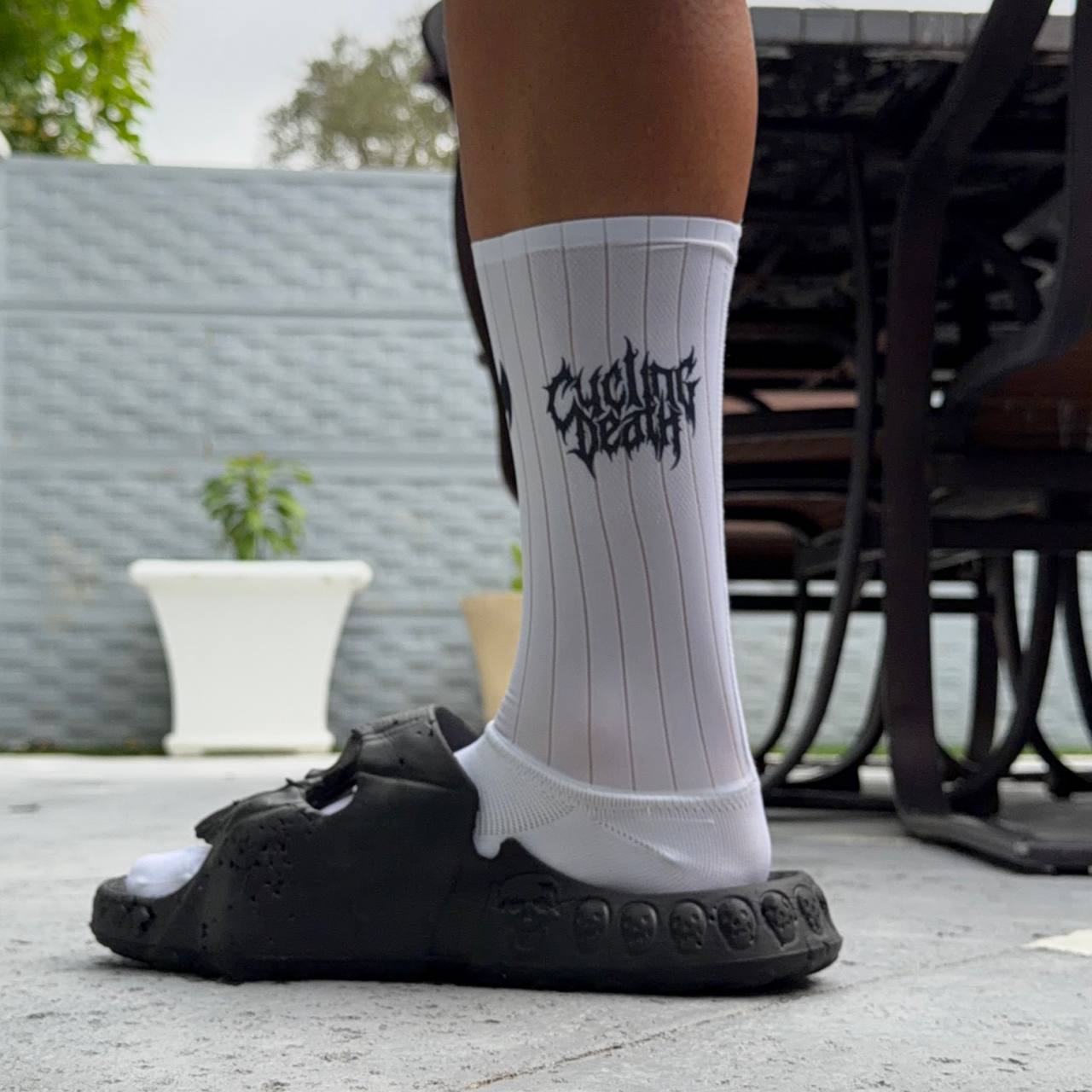 Cycling Death White Aero Socks
